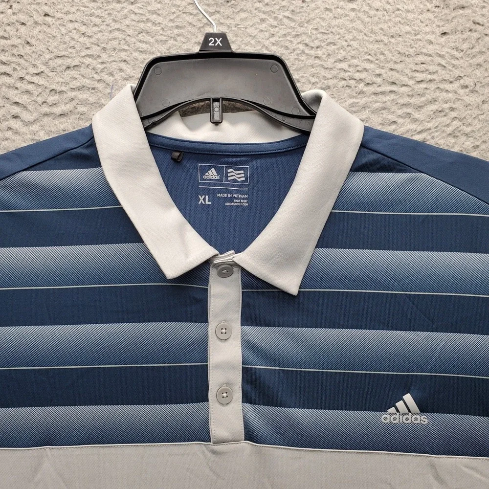 Adidas Golf Performance Polo Shirt Mens XL Multi Stretch Short‎ Sleeve Popover